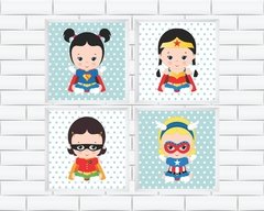 Quadros Super Heróis Baby para Quarto de Menina - comprar online