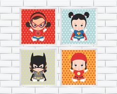 Quadros Super Heróis Baby para Quarto de Menina - comprar online