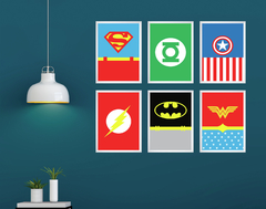 Quadros Super Heróis Símbolos - comprar online