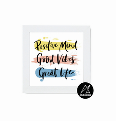 Quadro Positive Mind Good Vibes - comprar online