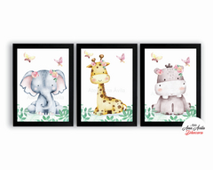 Quadros Infantis Safari Quarto de Menina - comprar online