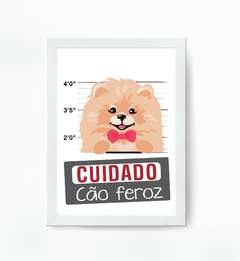 Quadro Cão Feroz Spitz Alemão - comprar online