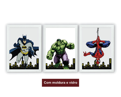 Quadros Super Heróis Batman, Hulk e Homem Aranha - comprar online