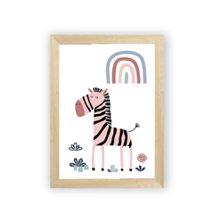 Quadro Infantil Zebra Rosa - comprar online