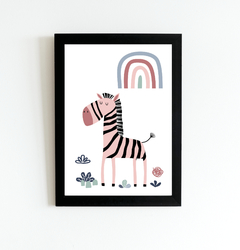 Quadro Infantil Zebra Rosa na internet
