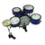 Bateria Infantil Kids Luen Pop Max Azul Com Baqueta + Banco - Mix Acessorios e Música