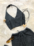 SET TEJIDO PALAZZO + TOP (NEGRO) - comprar online