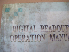 Manual Digital Readouts Operação -- 0214