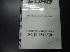 Manual Instruções Guilhotina Sorg Sgh 1316/30 -- 1071 Cc na internet