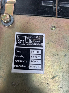 Chave Seccionadora Beghim Mod. Saf-8 800 A / -- 00276 na internet