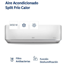 AIRE ACONDICIONADO BGH 3350W-3450W 3000F BSE35WCCR F/C SILENT AIR en internet