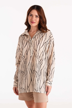26532 blusa voile algodón estampado - comprar online