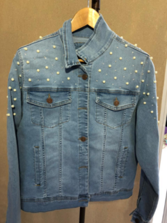 Campera de Jean con perlas