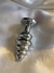 Plug Anal em Metal Com Esferas e com Pedra - Tam M - MS STORE 