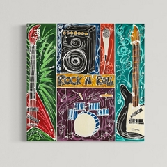 Quadro Rock'n Roll - Reprodução em Tela - comprar online