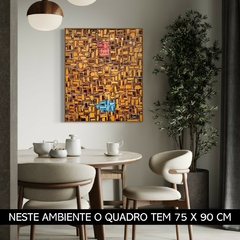 Quadro Vitral Marrom - Reprodução em Tela