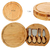 Imagem do Tábua de queijos redonda em bambu com facas de aço inoxidável