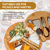 Tábua de queijos redonda em bambu com facas de aço inoxidável na internet