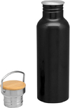 botellas con tapa bamboo, ACERO 750ml, CADA UNA, OPCION GRABADA - ADN Merchandising