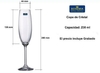 Set 2 Copas de Champagne + Chandon, Cristaleria Bohemia®, Cada Uno, grabadas - ADN Merchandising