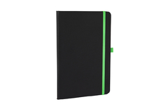 Cuaderno A5 anotador negro Medida: 21.5 x 15cm Con Logo impreso, Cada Uno, Mínimo de Compra x 60 unidades - comprar online