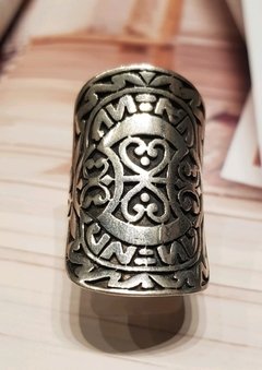 Anillo de plata doble corazón