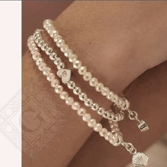 Pulsera nacar elastizada con dije