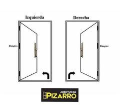 Puerta Doble Chapa Inyectada Libre de mantenimiento 90x2.00 - Aberturas Pizarro