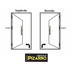 Puerta Pivotante Inyectada Galvanizada Barral Recto 1.15x2.05 - comprar online