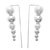 Aros acero blanco trepadores flor con piedras D&K / 1200AR-28 - comprar online