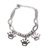 Pulsera D&K Arandelas Con Tres Dijes Corona - comprar online