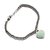 Pulsera Pelotitas Con Dije Corazón Esmaltado Aguamarina D&K - comprar online