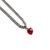 Cadena D&K Bolitas Con Dije Piedra Corazón Rojo - comprar online