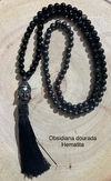 Japamala Obsidiana e Hematita 108 contas - comprar online
