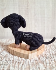 Kit - Cão Dachshund e Filhote Amigurumi