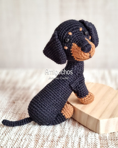 Kit - Cão Dachshund e Filhote Amigurumi - comprar online