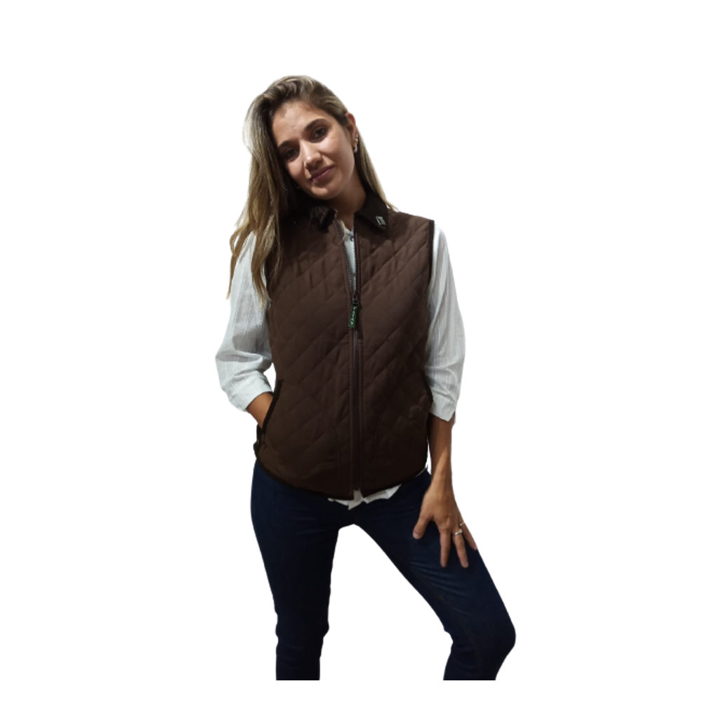 Chaleco cafe 2025 mujer