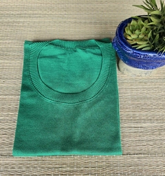 BS-0670- Blusa tricot com manga verde bandeira - loja online