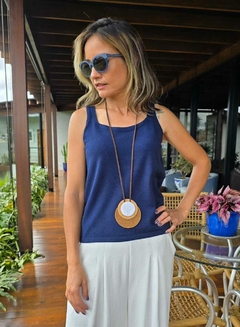 BS-0809- Blusa alça marinho