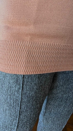 BS-0675D- Blusa básica tricot linha/elastano cor capuccino( rosa antigo) na internet