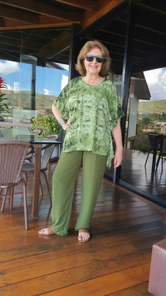 BS-0659- Blusa crepe estampa tie-dye verde na internet