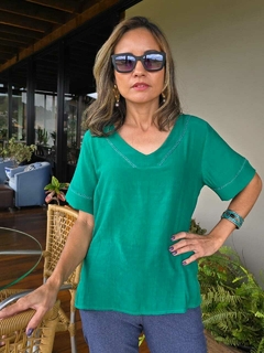 BS-0795A- Blusa Capri verde - comprar online