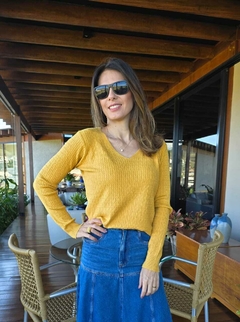 BS-0713 - Blusa tricot amarela na internet