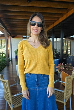 Imagem do BS-0713 - Blusa tricot amarela