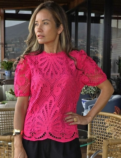 BS-0765- blusa renda rustica pink