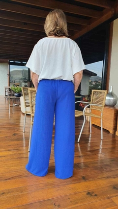 CA-0184- Calça pantalona duna azul royal na internet