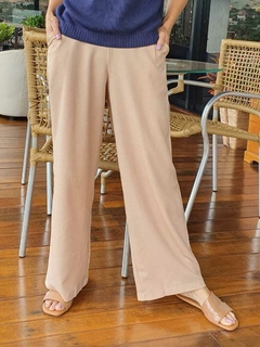CA-0202 - calça pantalona alfaiataria em crepe cor rosê - comprar online