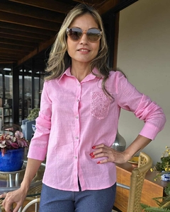 BS-0734A- Camisa charmosa rosa - comprar online