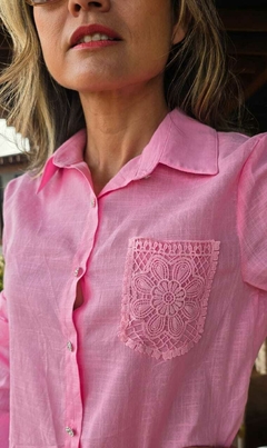 BS-0734A- Camisa charmosa rosa na internet