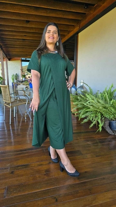 CJ-0137- Conjunto Paloma - vestido e pantacourt verde - comprar online